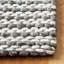 Tapis gris clair / blanc en laine tissé à plat Perry-1790145413