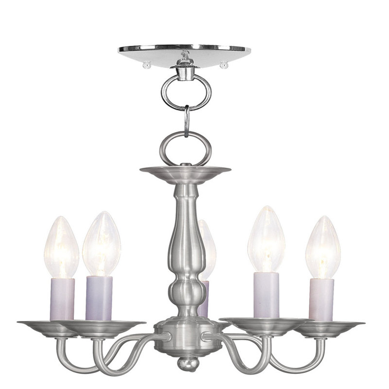 Lustre classique à 5 lumières DEL de style bougie