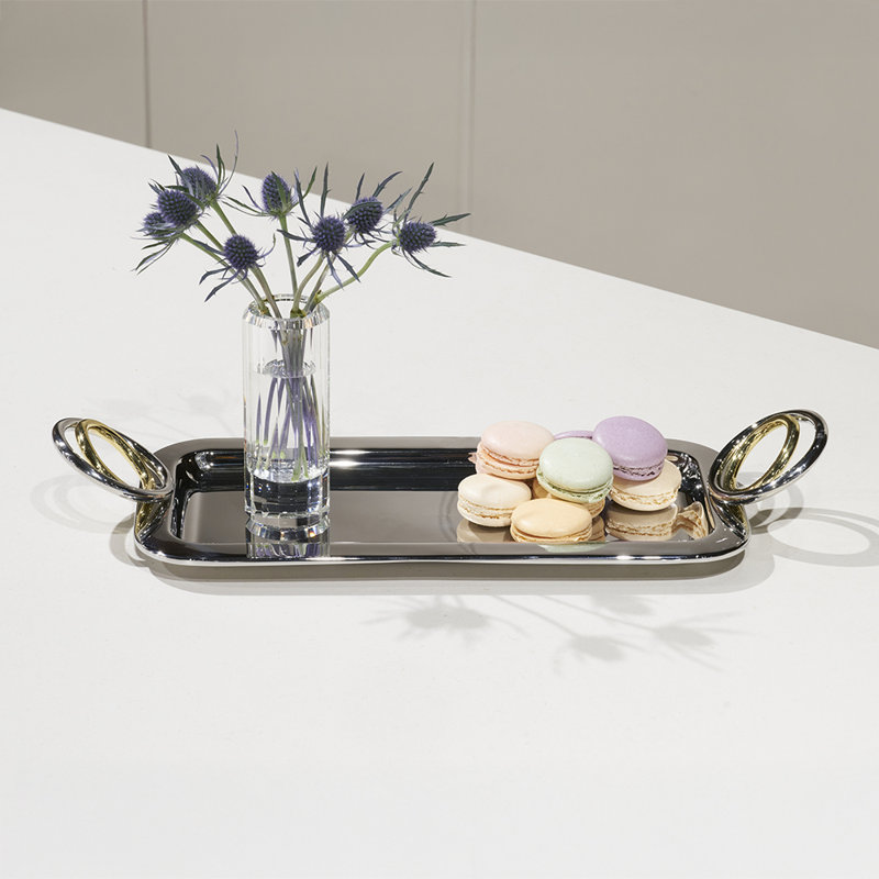 Ring Stainless Steel Tray, 2.5" H x 6.5" W x 17" D