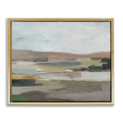  «Neutral Desert Hills», art mural encadré sur toile flottante par Ethan Harper