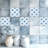 5" x 5" Scandinavian Nordic Geometric Snowflake Pattern Vinyl Peel and Stick Mosaic Tile