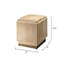 Easton Hide Ottoman, Grey-49222397