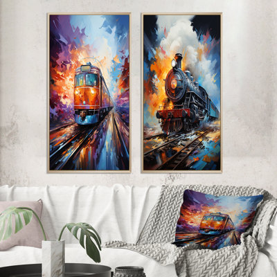 «Abstract Train Whirlwind», 2 pièces sur toile