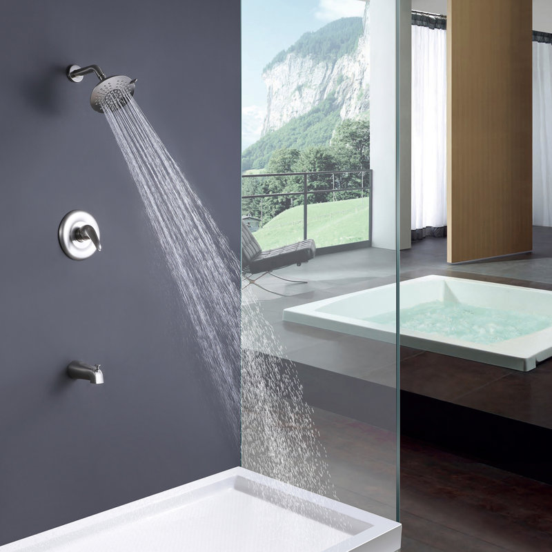 All-In-One Kit with Rough in-Valve, Brushed Nickel