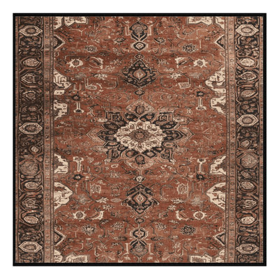 Machine Washable Persian Brown Area Rug