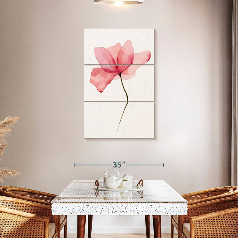 Harnek Translucent Pink Flower, 45" H x 28" W