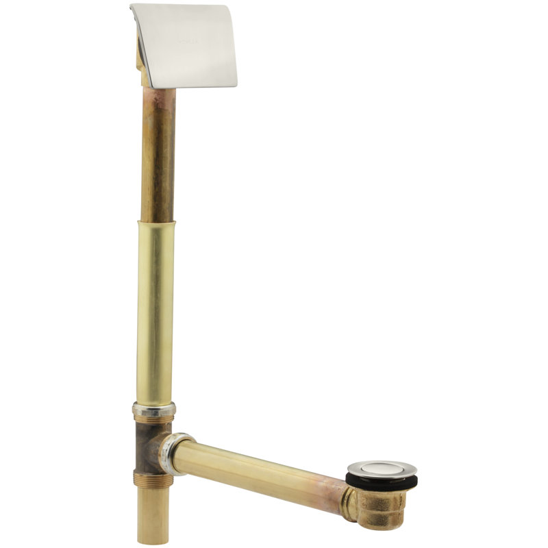 Clearflo Leg Tub Drain with Overflow, Vibrant Brushed Nickel