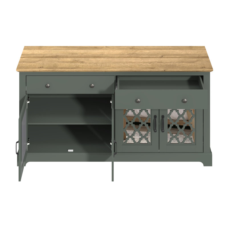 Chessani 2 Drawer Sideboard, Mexican Gray, Moorish