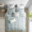 3 Piece Full/Queen Bedding , Cotton With Ground And Pattern Buttons Button