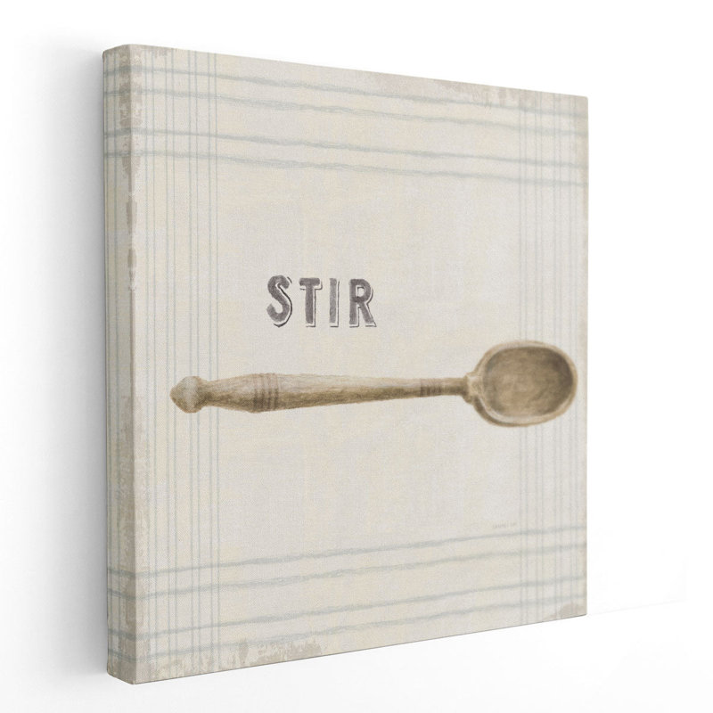 Floursack Kitchen Sign III Neutral - reproduction d'art sur toile, H 16 po x l 16 po