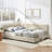 Brooks Velvet Tufted Bed with Backrest & Armrests-1090055502