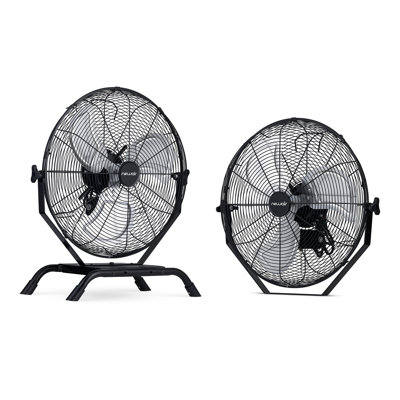 Ventilateur d'extérieur à grande vitesse 20 po Newair, support de plancher ou mural 2 en 1 résistant à l'eau, inclinaison réglable et 3 vitesses jusqu'à 4650 pi³ / min