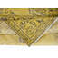 Tapis turc jaune fait à la main 5 x 9 pi avec motif médaillon contemporain