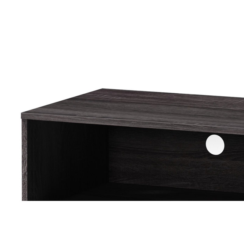 Mid-Century Modern Entertainment Centre, Dark Gray + White, For 50-59" Tvs With Storage Tv Stand In Fits Tvs,