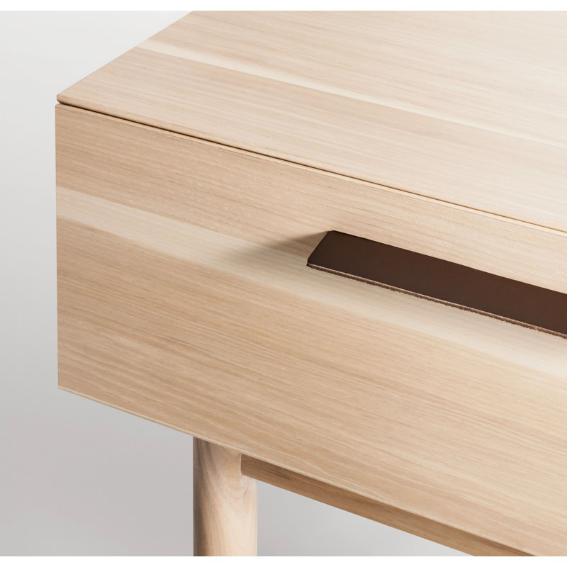 Shale 1 - Drawer Solid Wood Nightstand, Hickory