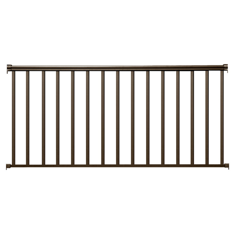 Ensemble de balustrade en aluminium bronze anthracite l 8 pi x H 36 po ModVue, H 3 pi x l 8 pi x P 2,5 po, Bronze anthracite
