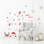 Adhésif décoratif «Merry Christmas» avec Rudolph et le Père Noël