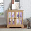Vitrine lumineuse à DEL, vitrine antique avec tablettes réglables, vitrine de qualité rétro avec portes en treillis, bibliothèque élégante et armoire de rangement-801176730