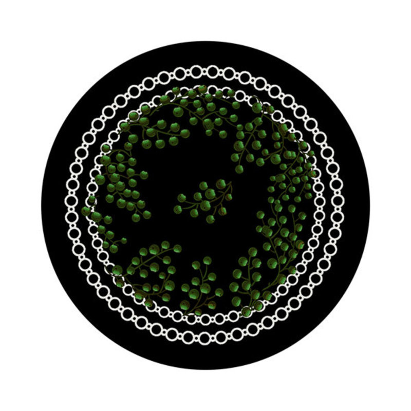 Ensemble de table Baies de Noël Vert et Noir, Green/Black