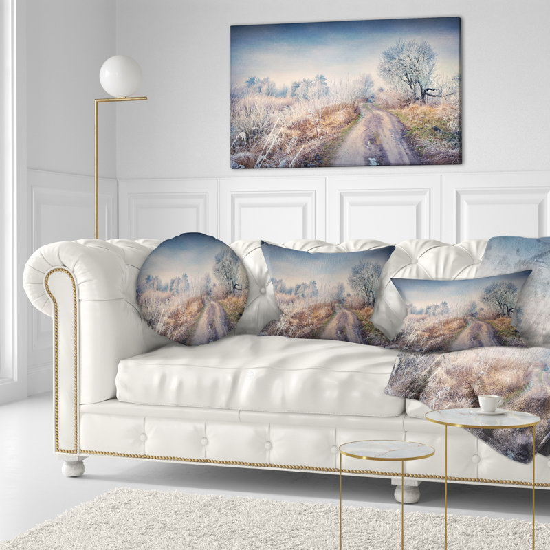 Coussin Designart «First Frost in Forest» Designart