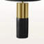 Lampe de table Elena en béton noir et abat-jour noir, H 24,82 po x l 14,88 po x P 14,73 po
