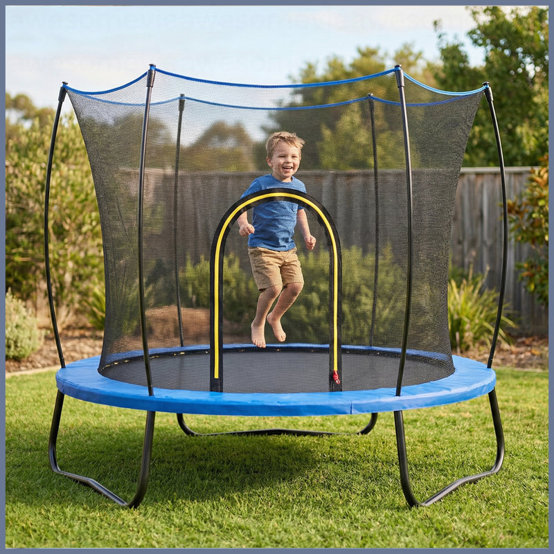 Trampoline rond 55 po - bleu printemps, Bleu