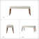 Duplessis 44"W Modern Bench with Solid Wood Legs and Foot Pads