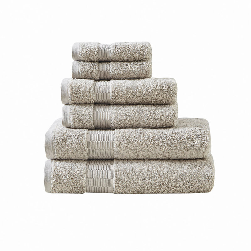 100% Cotton 6 Piece Towel Set, Sand