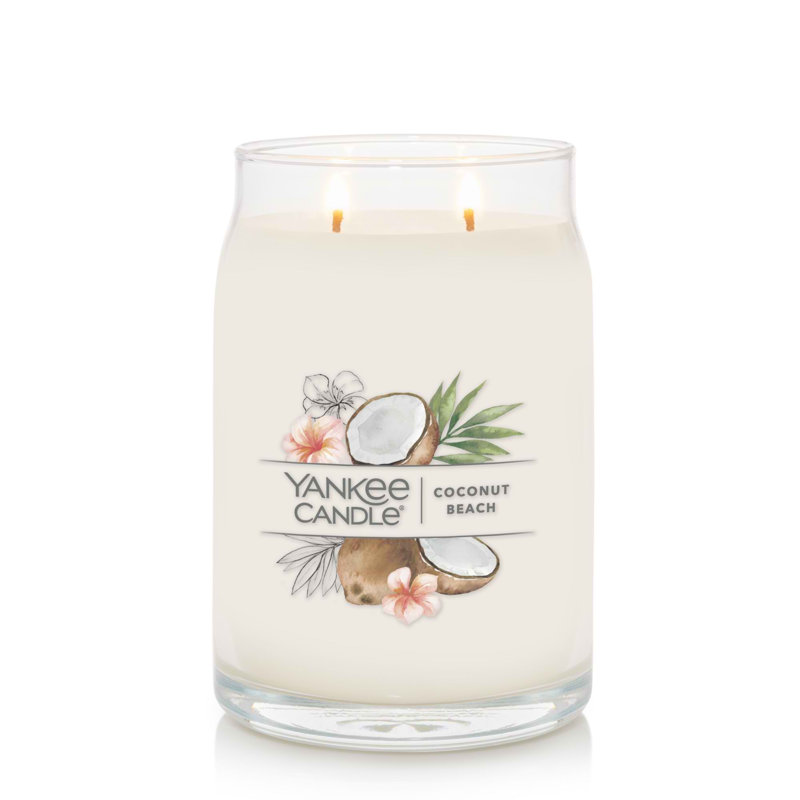 Signature Coconut Beach Scented Candle, 20 oz Large Jar