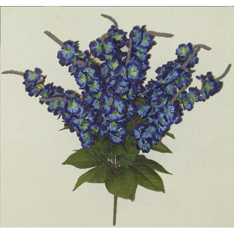 Douille de fleurs artificielle en bourse, Bleu