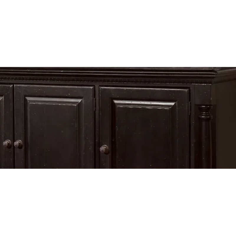 Kingstown Black Traditional Media Console with Cabinet
