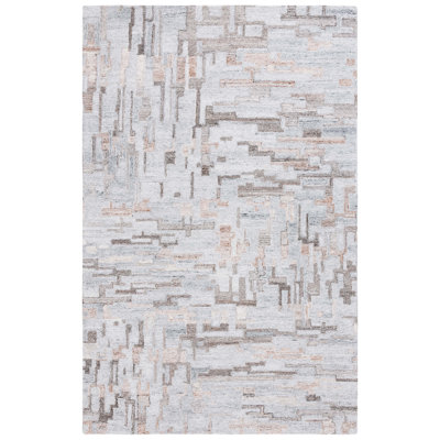 Raakel Abstract Hand Tufted Performance Geometric Rug