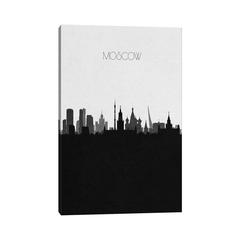 Moscow, Russia City Skyline by Ayse Deniz Akerman - Wrapped Canvas Print, 101.6 cm H x 66.04 cm W x 1.91 cm D