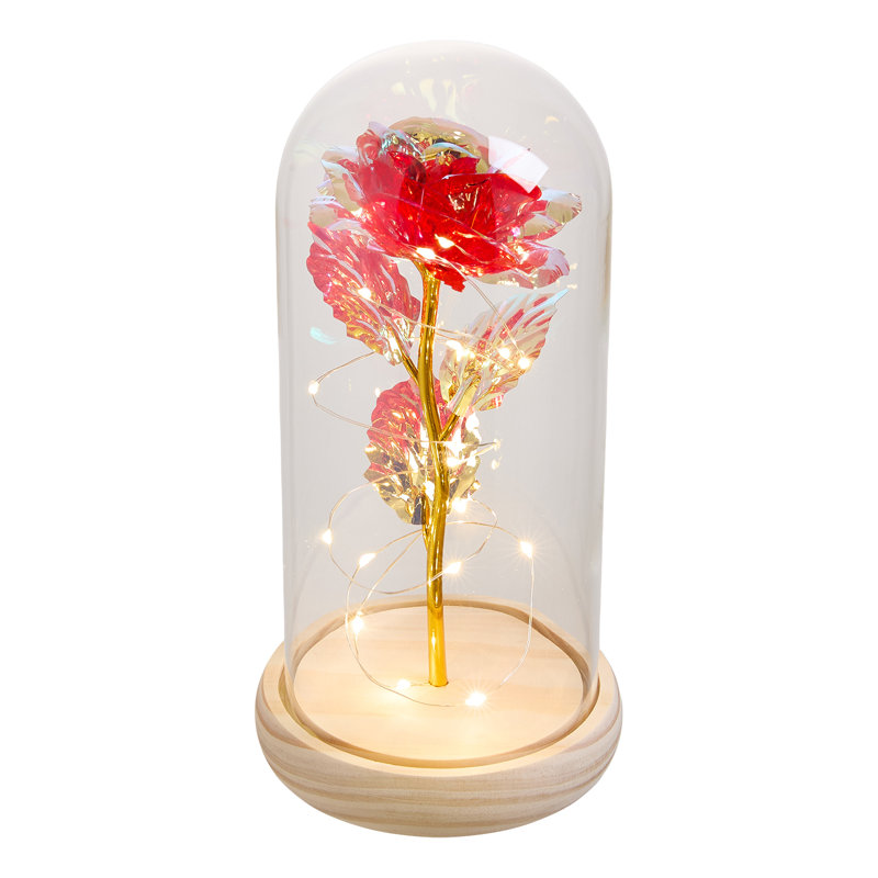 Cloche Or Water Globe, Golden/Red