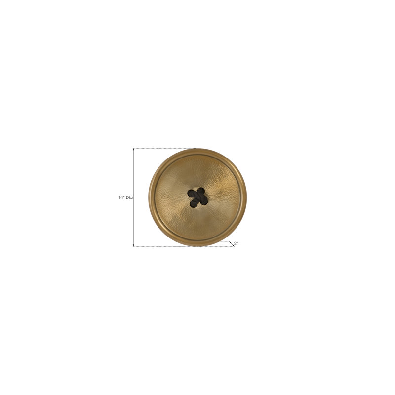 Dimensional Button Tile, Gold