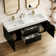 Valencia 60" Wall Mount Double Sink Bathroom Vanity with Top and Sinks (Faucets Not Included)