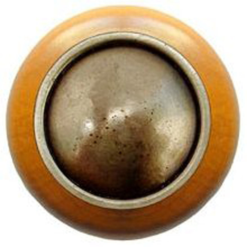 Classic Mushroom Knob, Antique Brass
