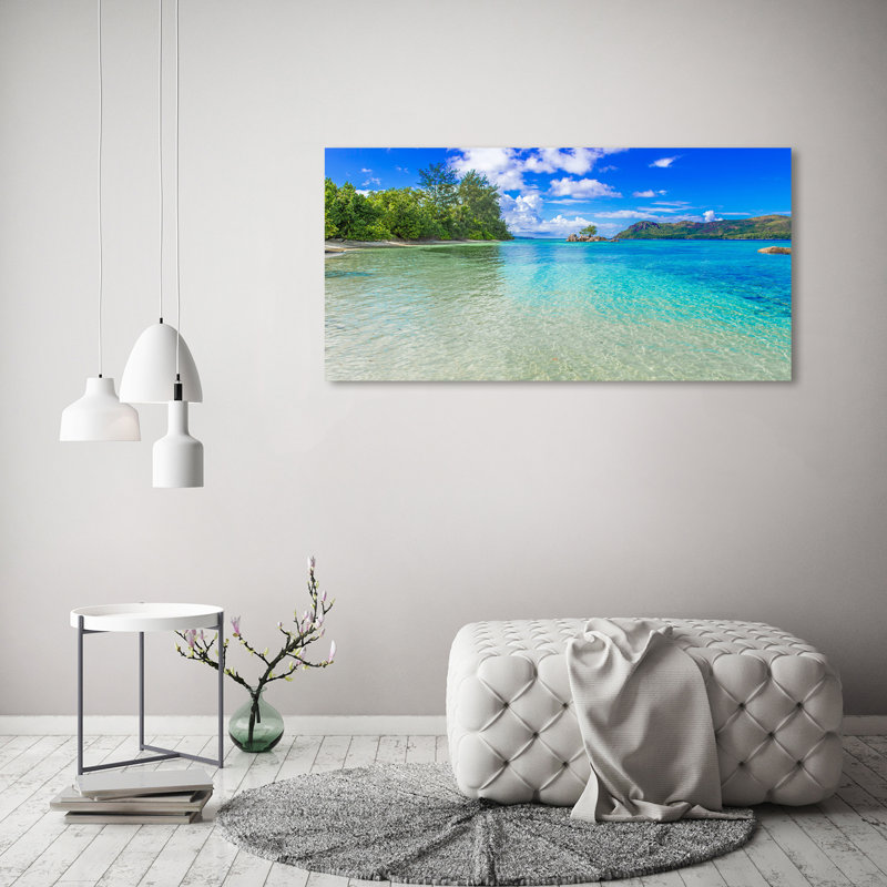 Seychelles Beach - No Frame Print on Canvas