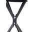 Table d'appoint ronde 24 po en métal noir avec plateau en verre trempé, table d'appoint intérieure / extérieure