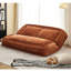 Lit double pour chien humain, canapé paresseux, causeuse, s'adapte à vous et aux animaux de compagnie, très grand canapé de plancher, vous pouvez vous asseoir ou vous allonger, position réglable 2 en 1,5, coussin moelleux, 2 sièges, chenille, orange-518183003