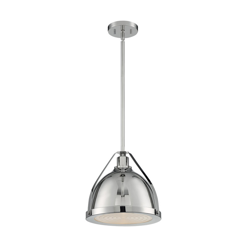 Ebru 1 - Light Unique/Statement Pendant, 12" H x 12.63" W x 12.63" D, Polished Nickel