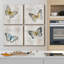 Carte postale papillon I - ensemble de 4 reproductions sur toiles tendues-369605586