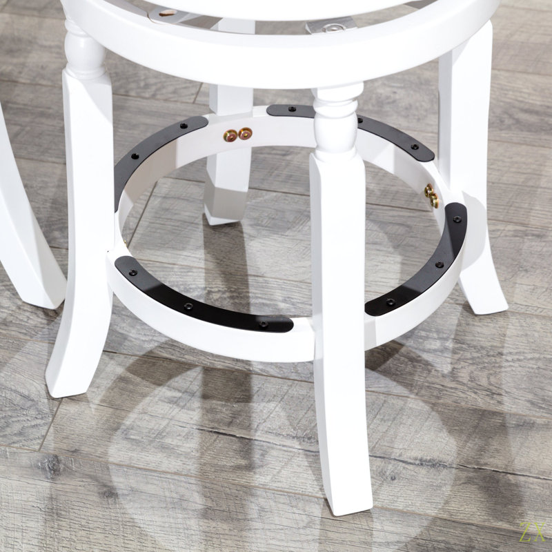 Tabouret 30 ", Siège noir / cadre gris ardoise