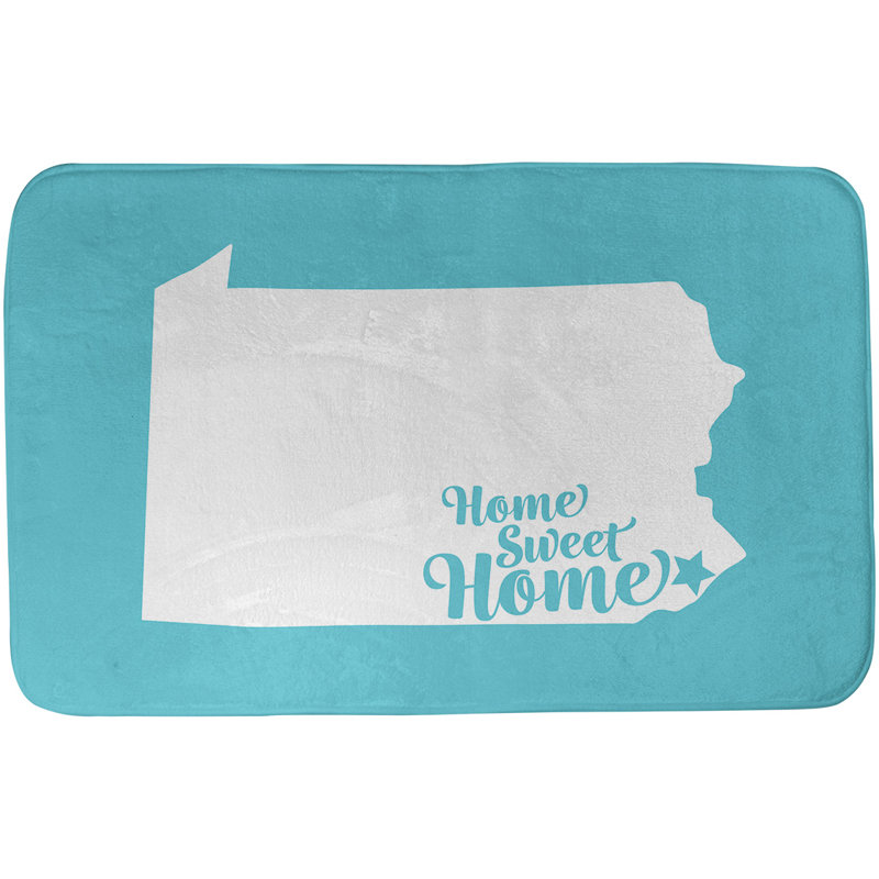 Tapis pour salle de bain philadelphia doux, l 21 po x L 34 po, Bleu sarcelle