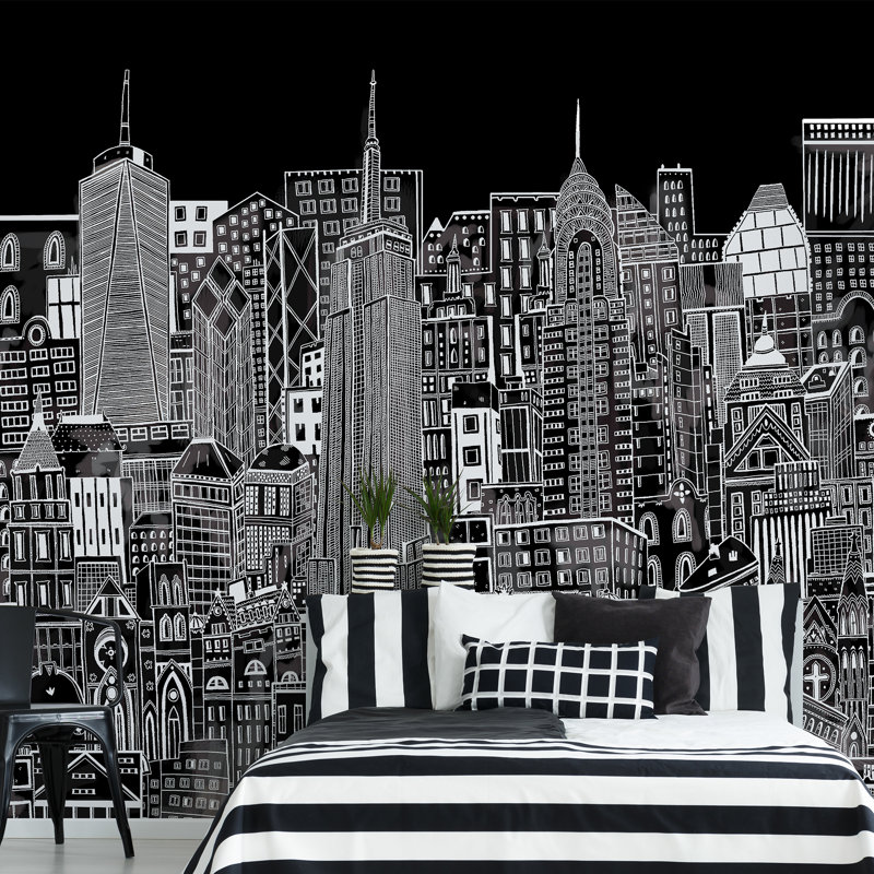  2.8m x 3m Matte Wall Mural, Black