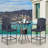 Rattan Wicker Bar Set For 3 PCS With Ice Buckets, Patio Furniture With 1 Bar Table And 2 Bar Stools For Poolside, Backyard, Porches