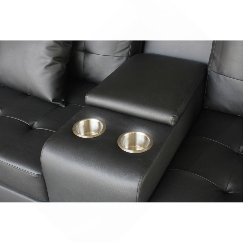 Canapé rembourré en PVC avec lumières DEL