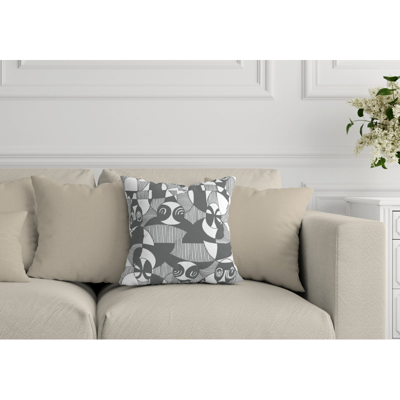 Housse et insert de coussin extérieur d'extérieur, L 15 po x H 15 po, Gris