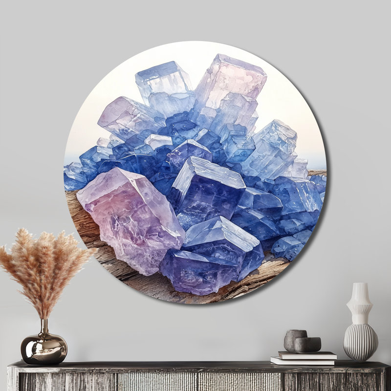 Brookdene - Crystals Round Metal Wall Art, 16" H x 16" W