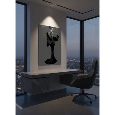 Velvet Departure Framed Canvas Wall Art by Kasian Art Studio - Black Frame